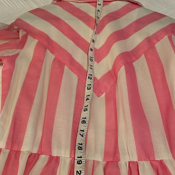 One of a kind, vintage pink and white striped dress, slip Size 4-6. ๐ - Picture 10 of 11